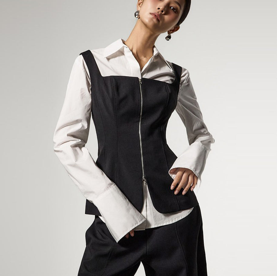 E9039 スクエアネックトップス