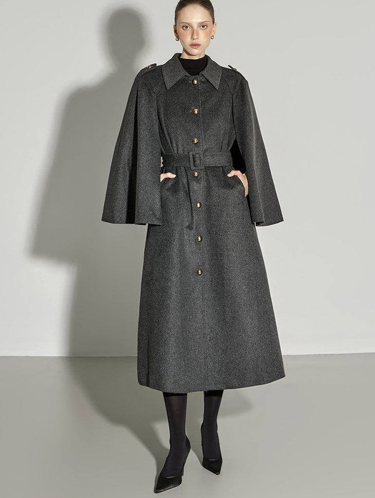 J2465 Cape Coat with Belt