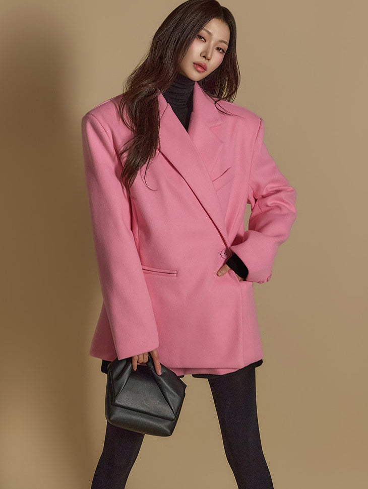 J2605 One Button Quilted Jacket