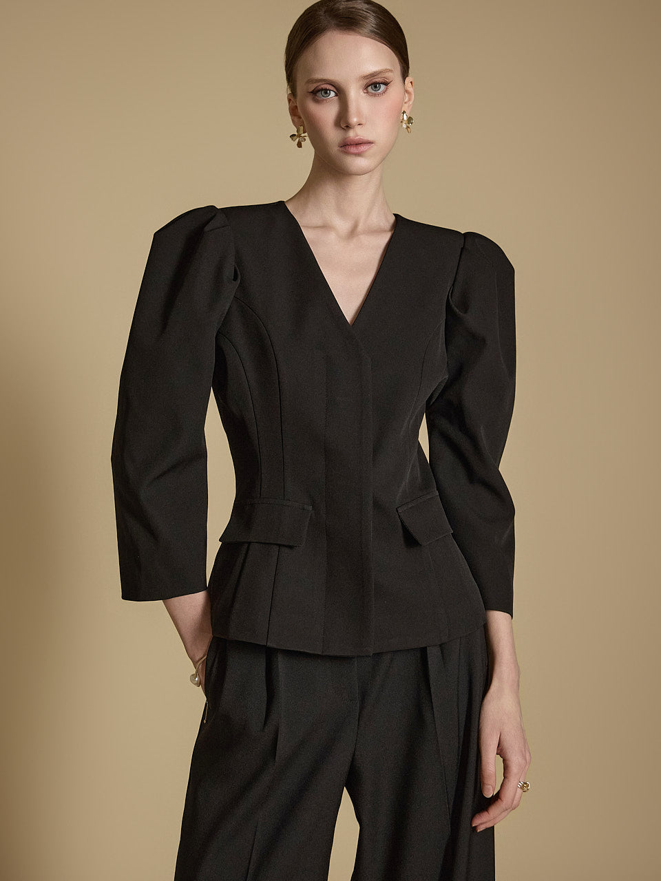 J2633 泡泡袖夹克