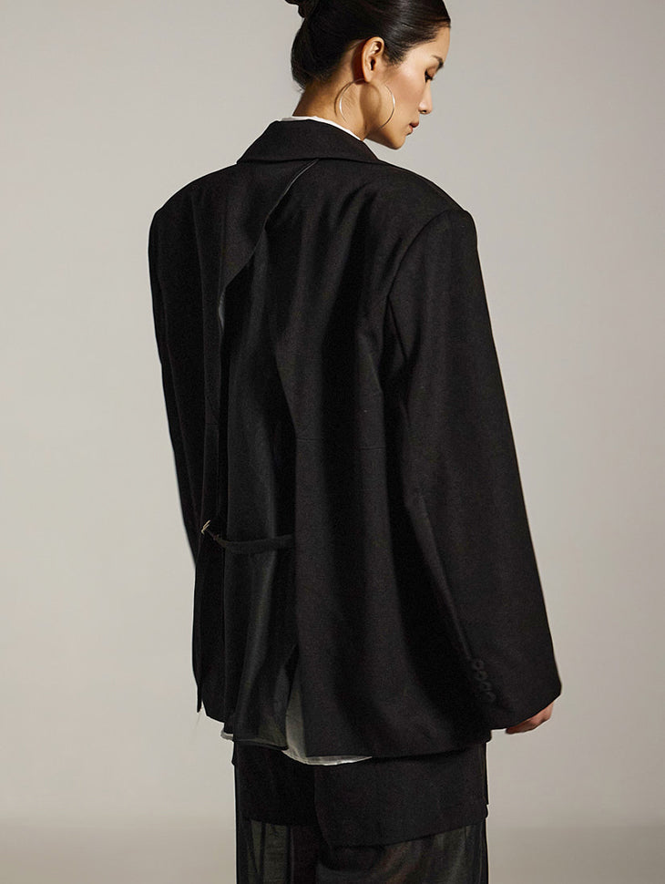 J2647 后背透视夹克