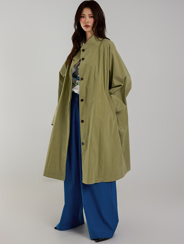 J2699 ノーカラートレンチコート