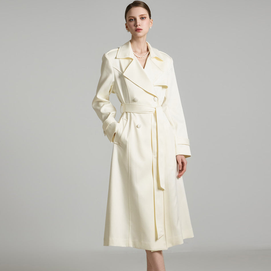 J2703 Satin Trench Coat