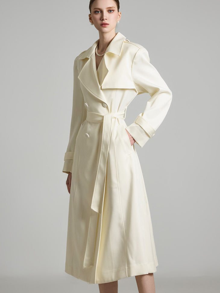 J2703 Satin Trench Coat