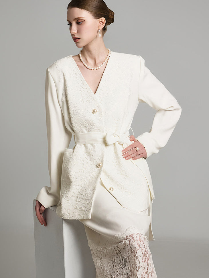 J2704 蕾丝夹克(配腰带)