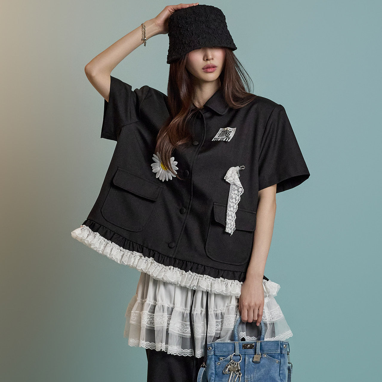 J2736 Frill Lace Jacket