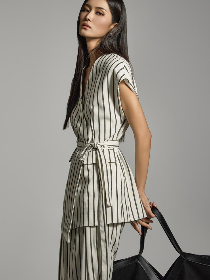 J2742 亚麻背心(带肩带)