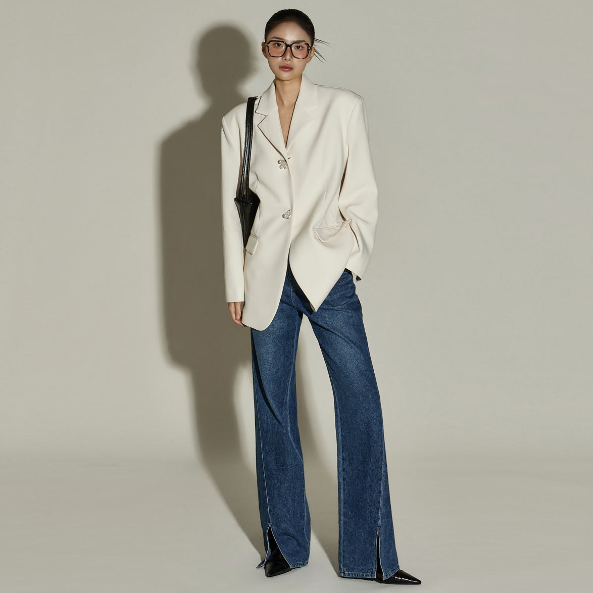 J2897 Jacket with Pearl Button