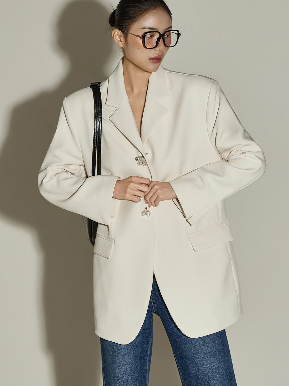 J2897 Jacket with Pearl Button