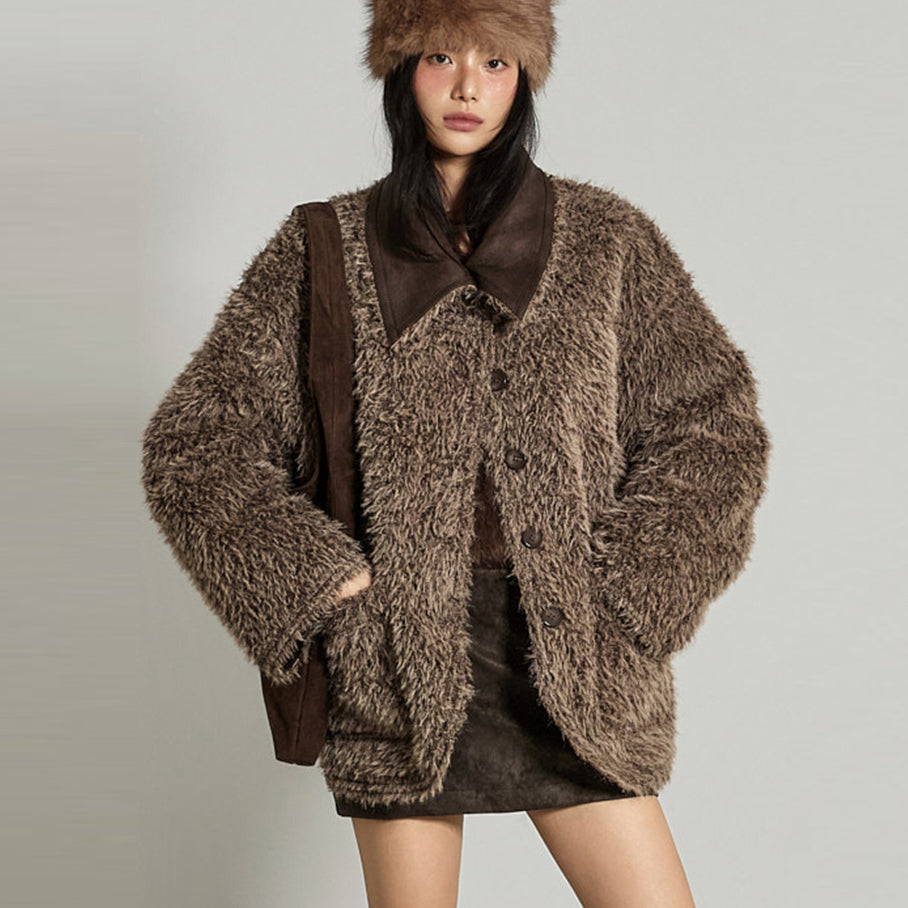 J2975 Collar Fur Jacket
