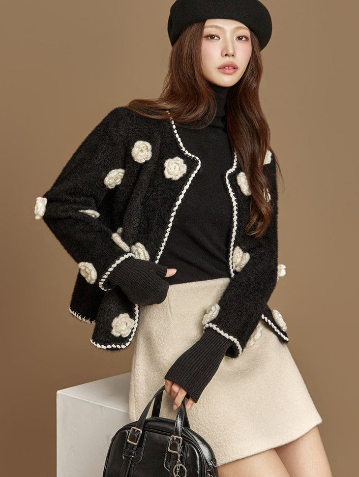 J2994 Flower Cardigan