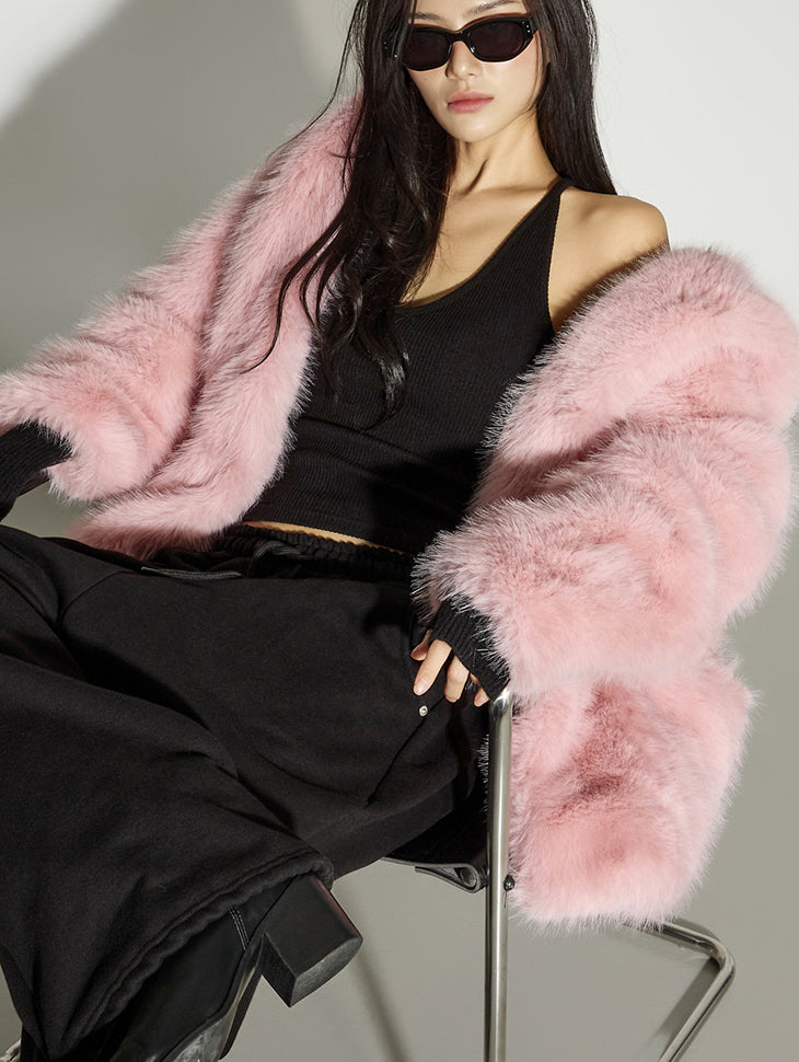 J3021 Fur Hooded Jacket