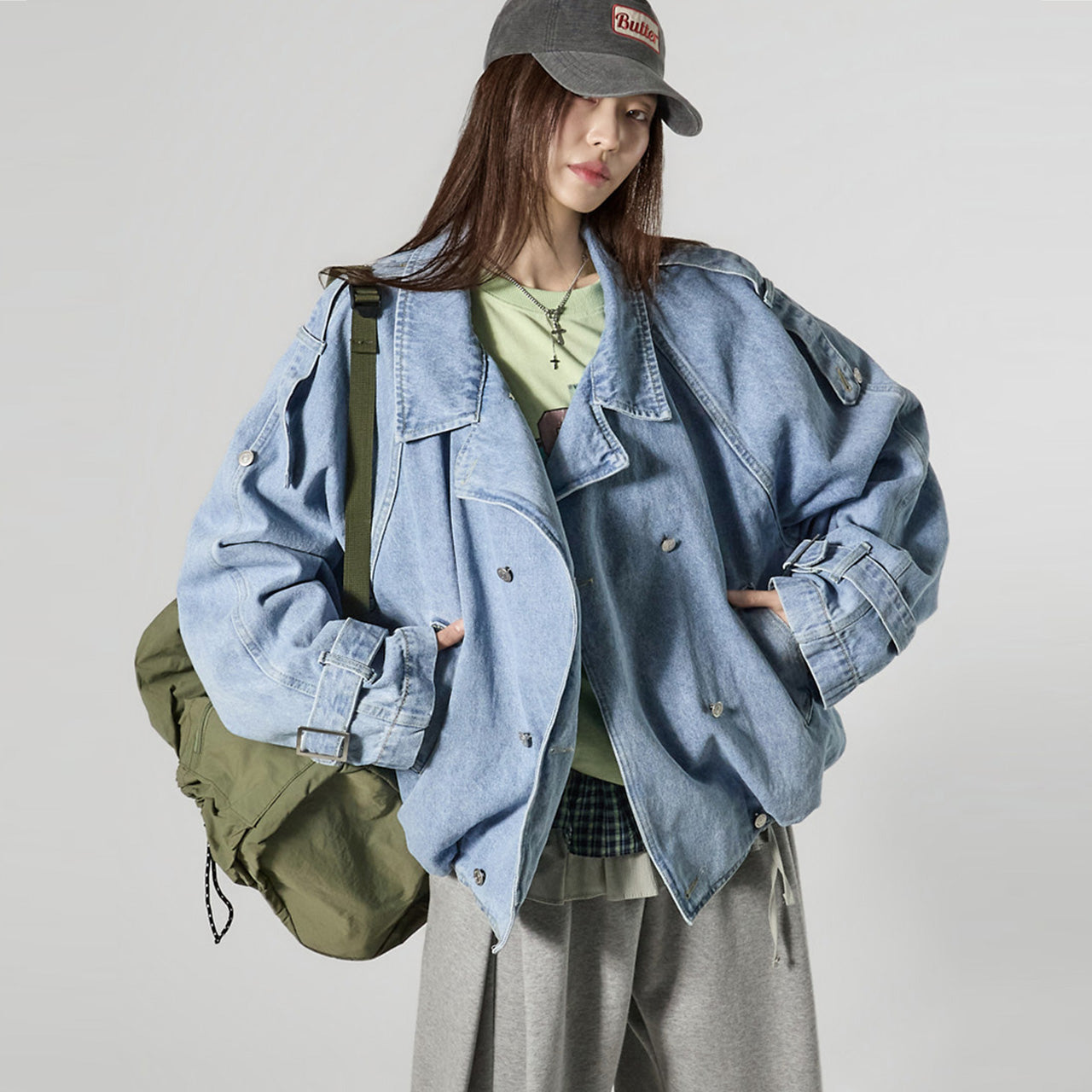J3128 Trench Denim Jacket