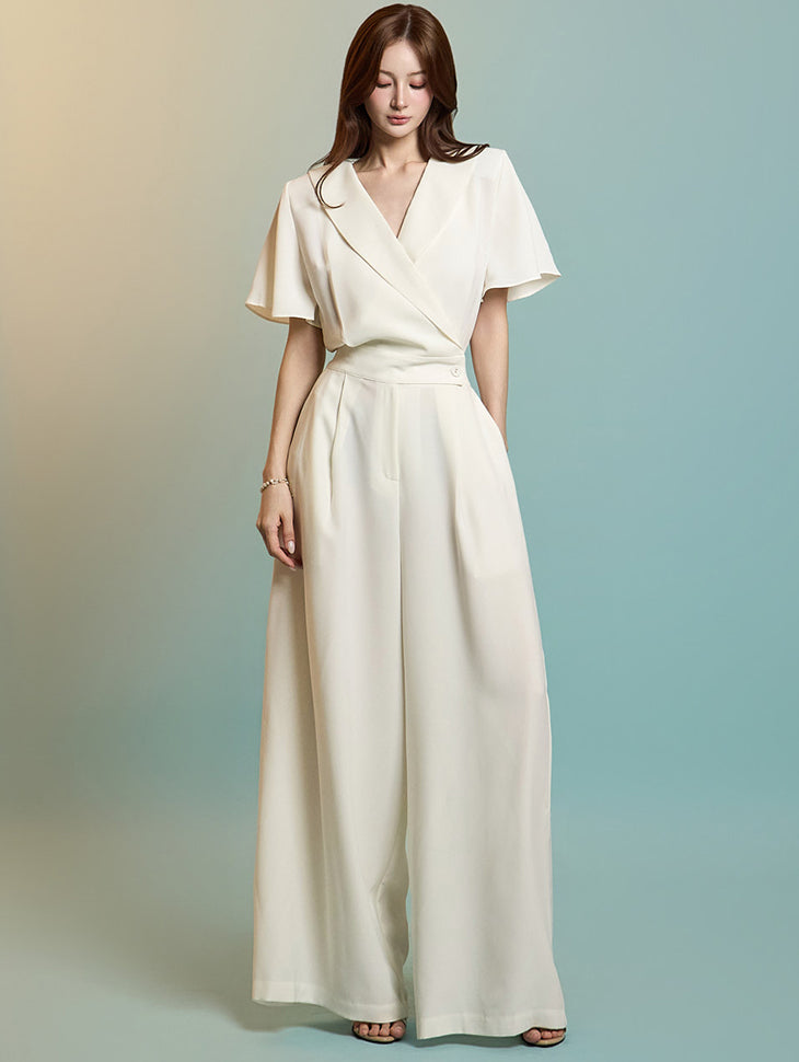 JS057 Shirring Jumpsuit