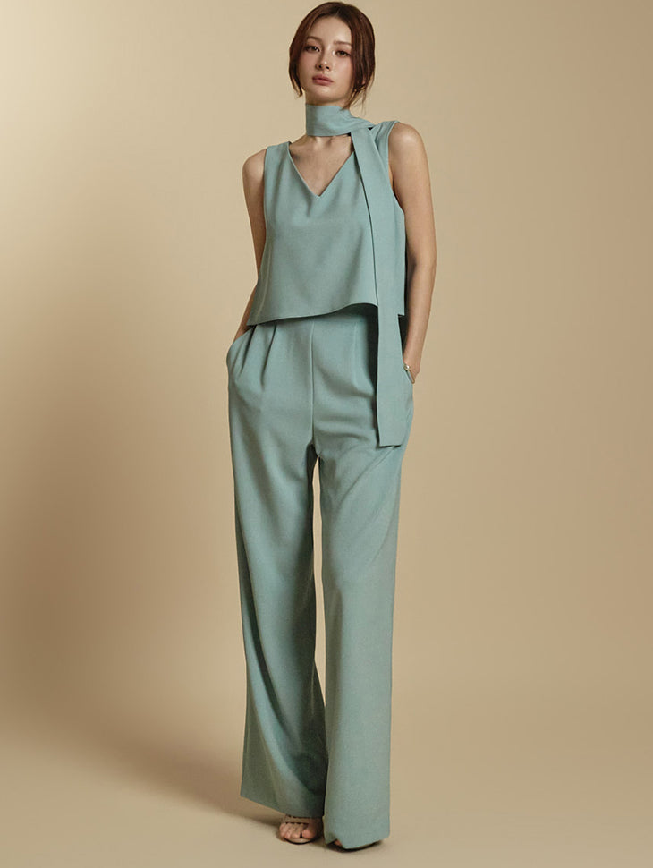 JS059 Jumpsuit with Scarf