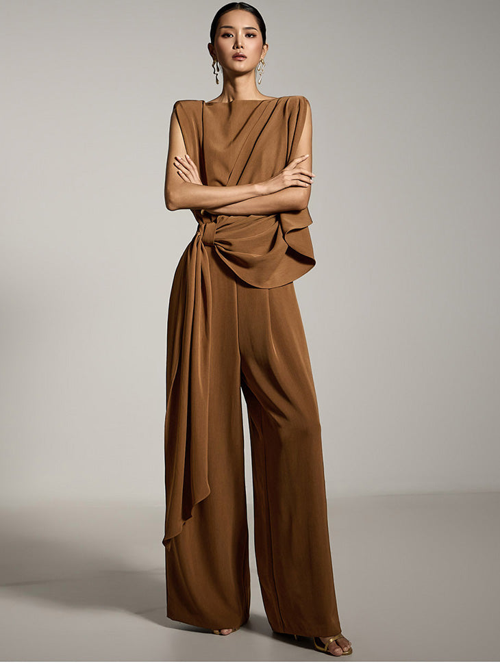 JS9022 ドレープジャンプスーツ