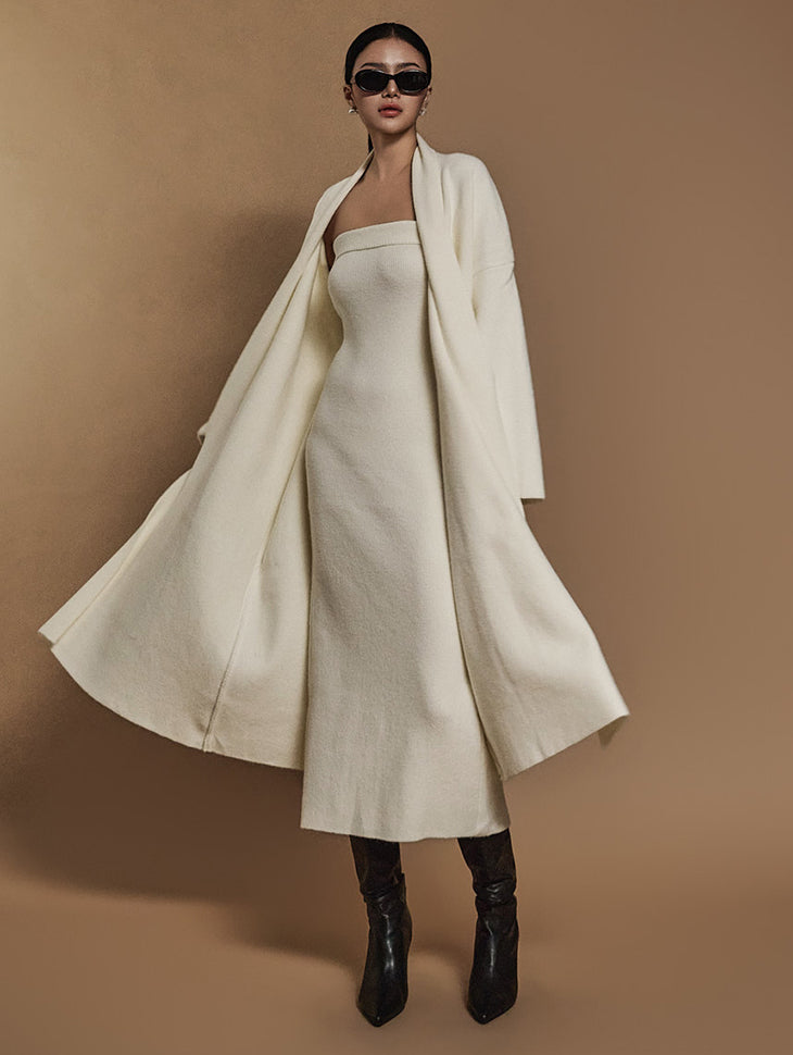 D5110 ニットカーディガン ツーピース