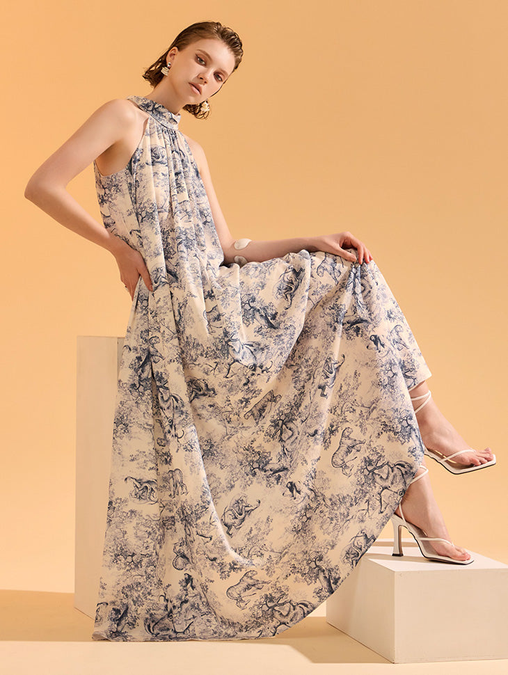 D4728 挂脖连衣裙