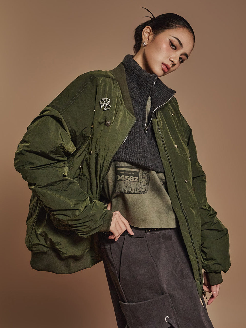 J2470 铆钉飞行员夹克