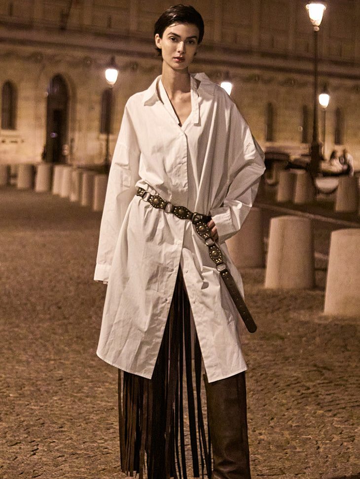 D5100 ストラップシャツドレス