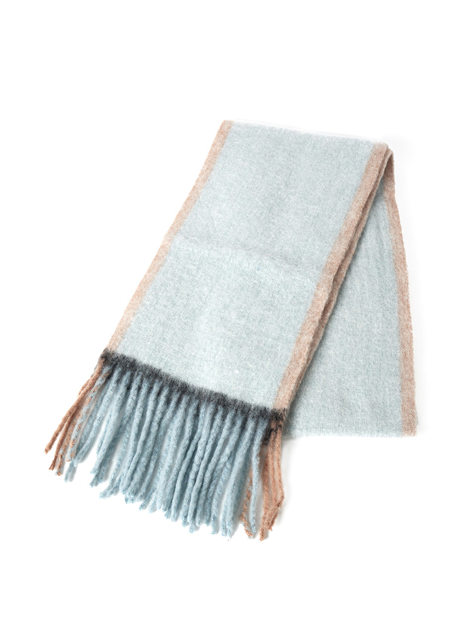 AS-1657 流苏撞色围巾