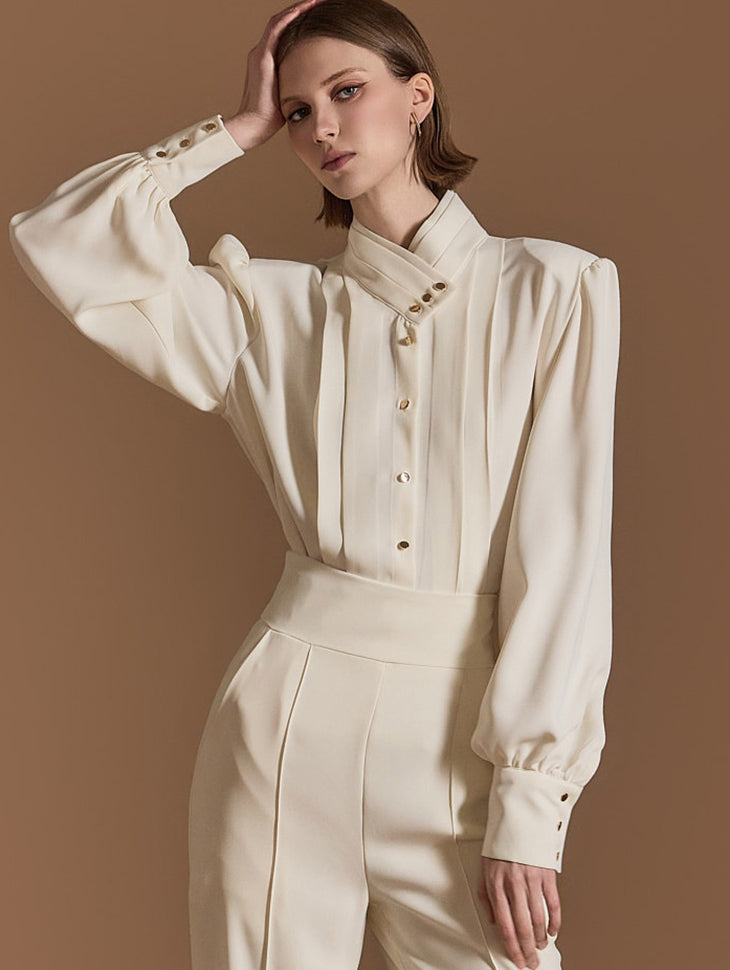 B3031 ピンタックブラウス