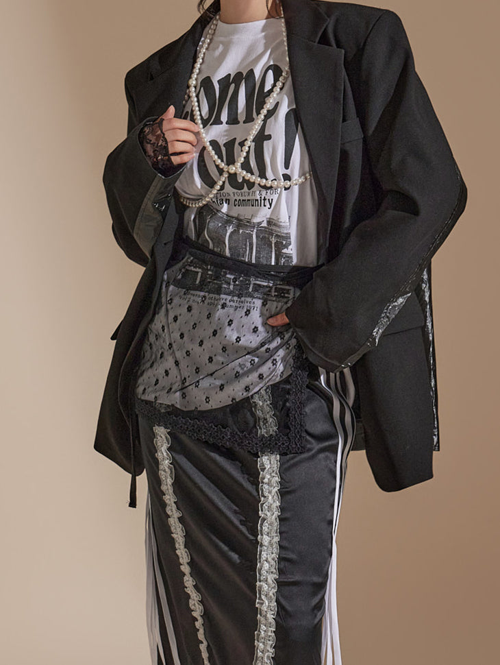 SK2692 花柄レースワープスカート