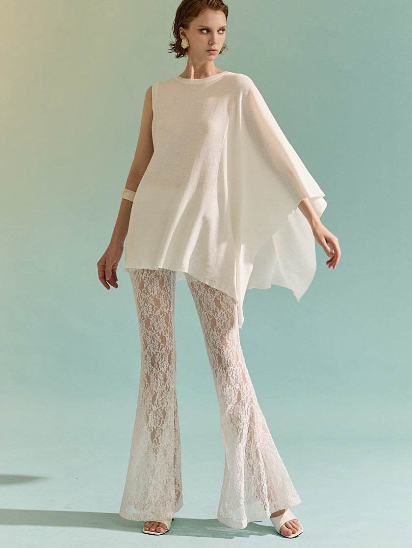 E3079 アシンメトリースリーブオーバーサイズニット