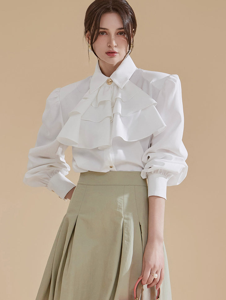 B2921 フリルポイントブラウス