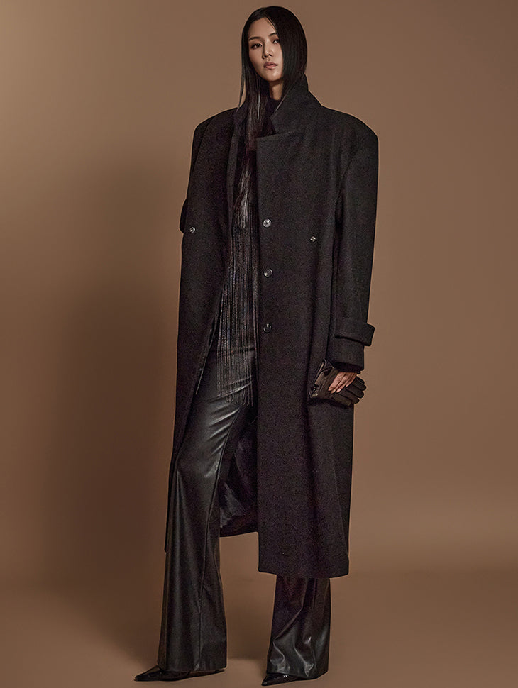 J2521 Wool Snap Button Coat