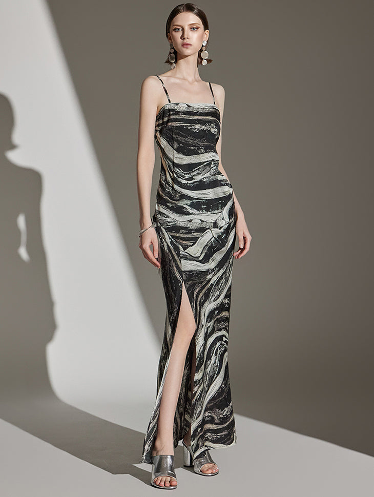 D4973 ノースリーブトップスとスカートのツーピース