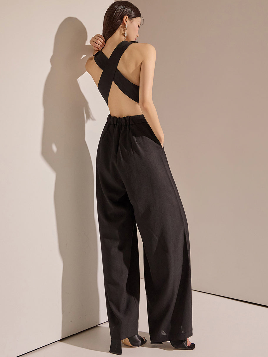 JS028 ストラップジャンプスーツ