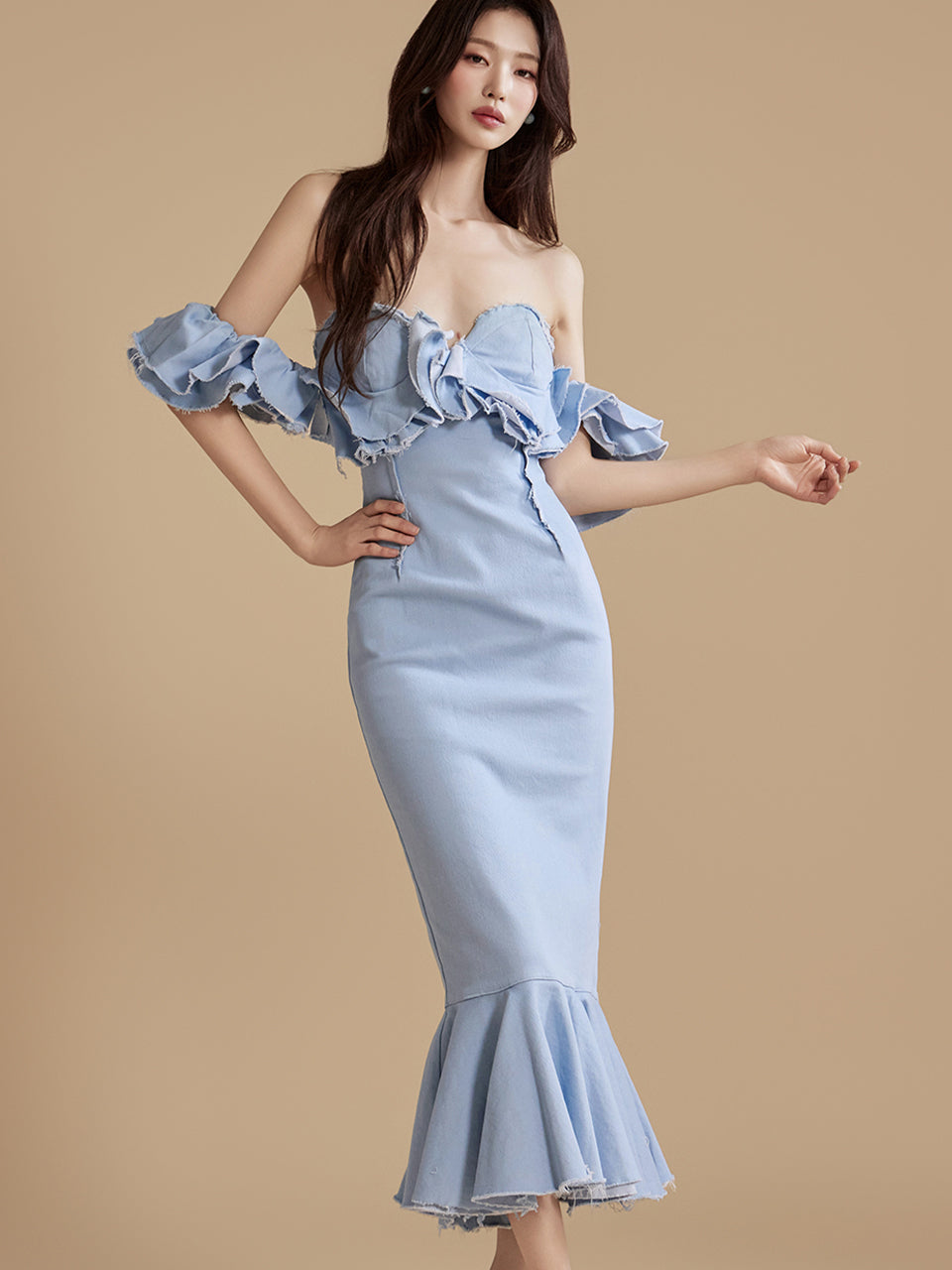 D9477 チューブトップドレス