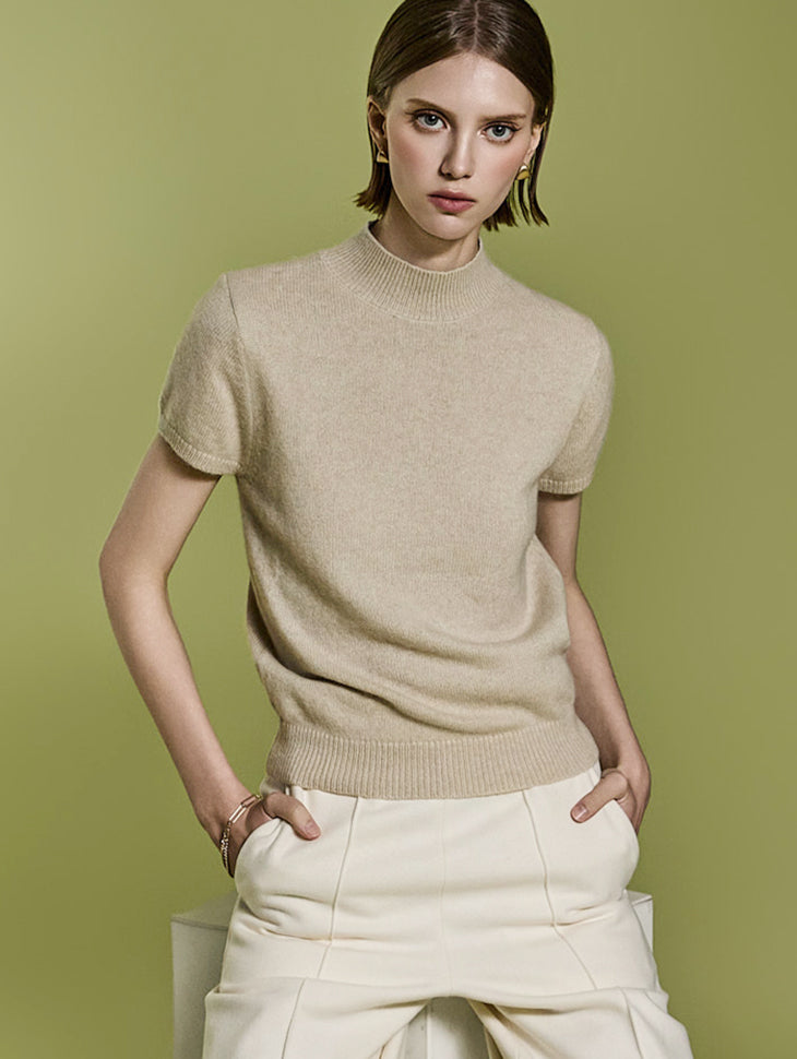 E3574 モックネックニット