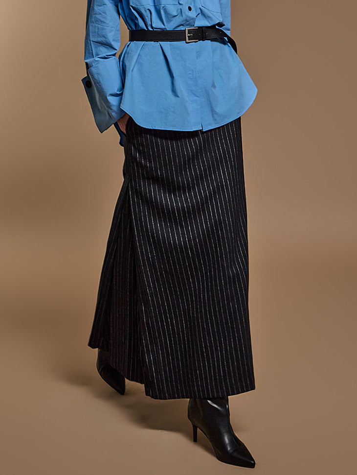 SK2835 ストライプウールスカート
