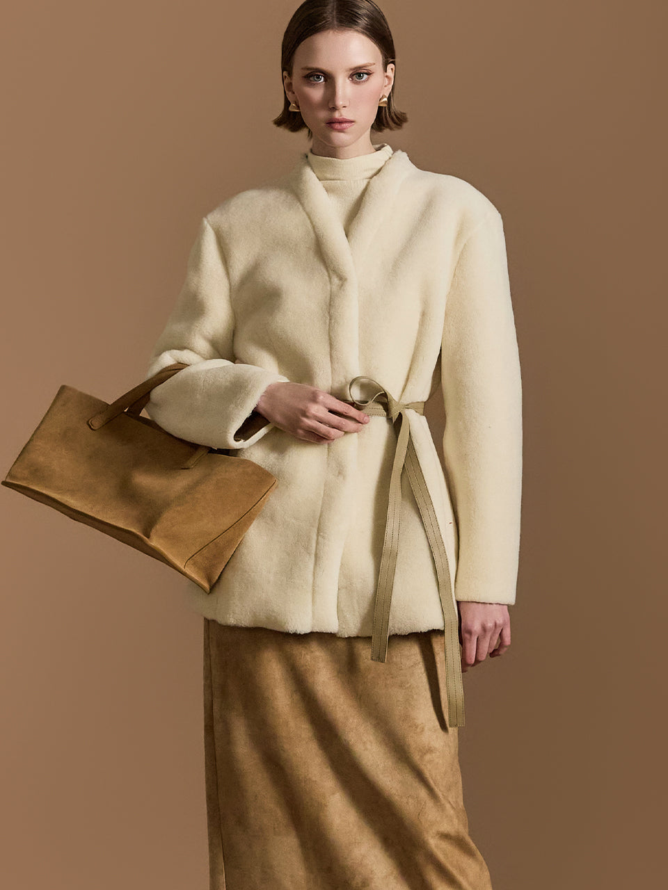 J2550 配腰带羊毛夹克