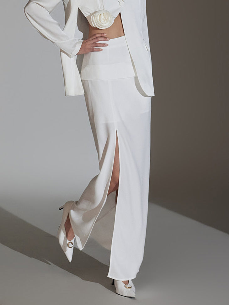 SK2733 Skirt with Deep Slit