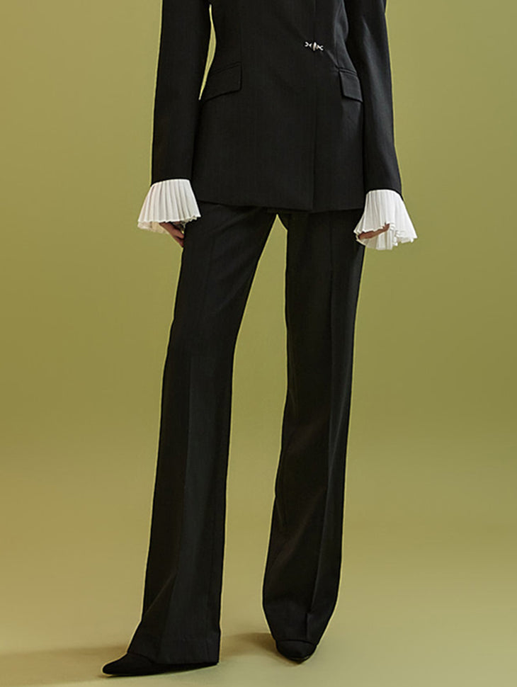 MBDP025 条纹半宽休闲裤