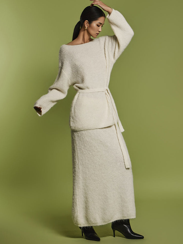 D5130 ニットツーピース ストラップ付き