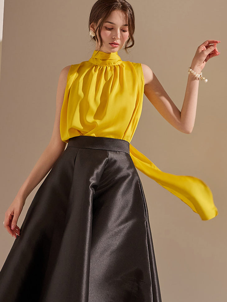 B2250 Ribbon Halter Neck Blouse