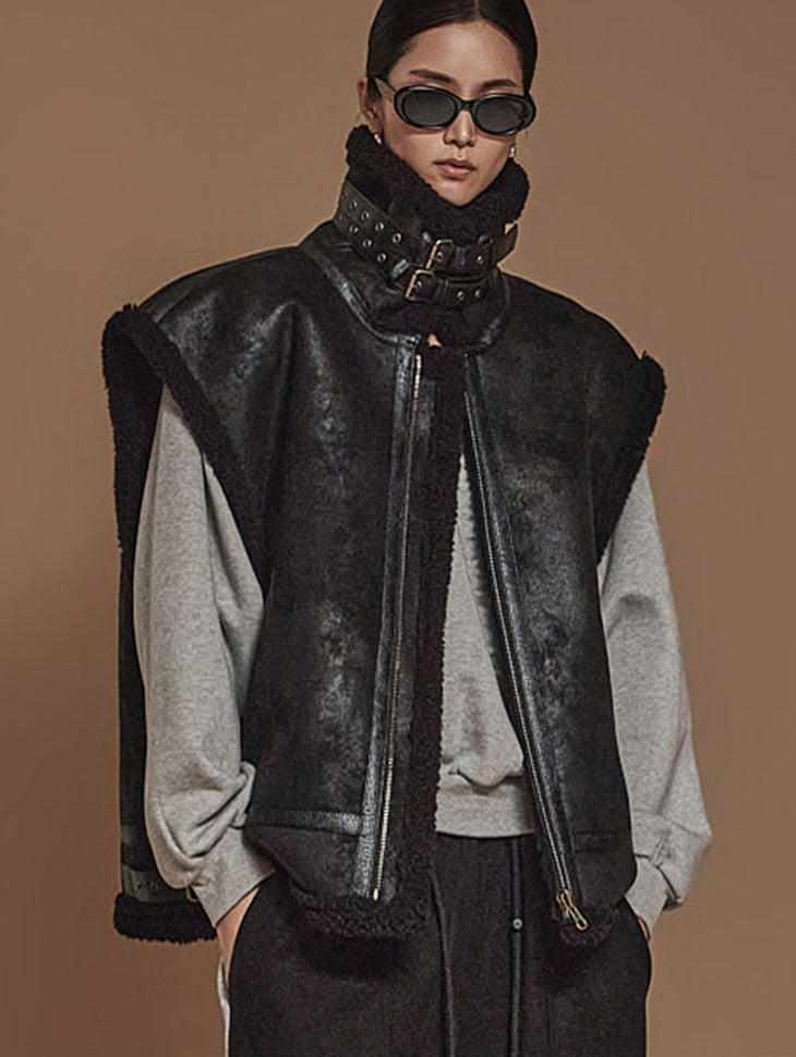 J2443 高领羊毛背心