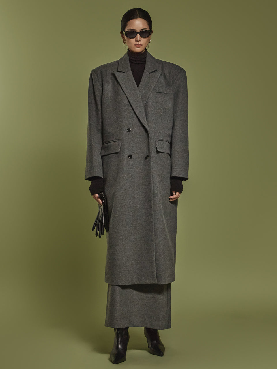 J2446 双扣超大版型外套