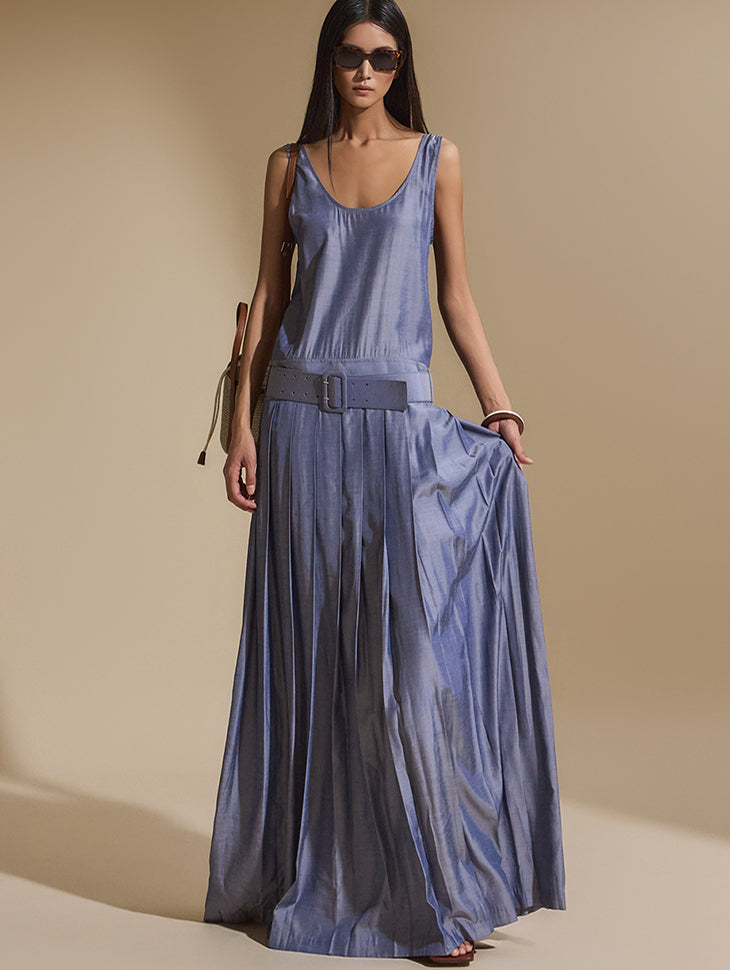 D5028 带腰带连衣裙