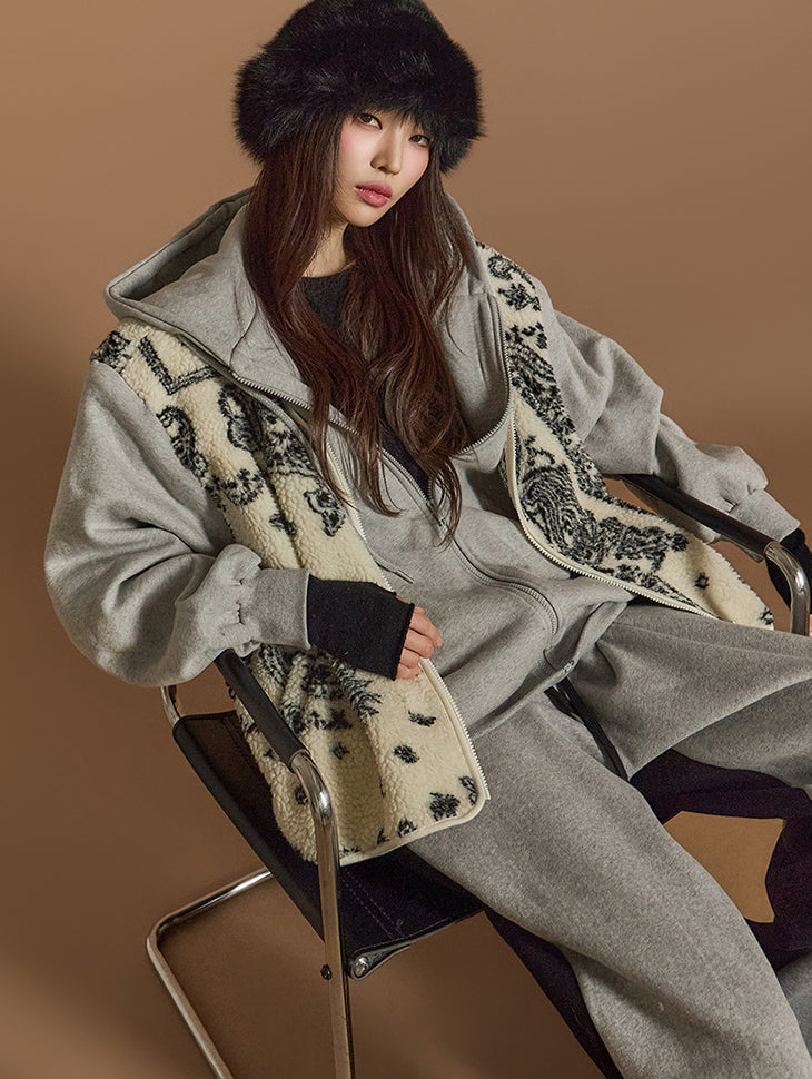 J2566 毛圈呢连帽拉链运动衫