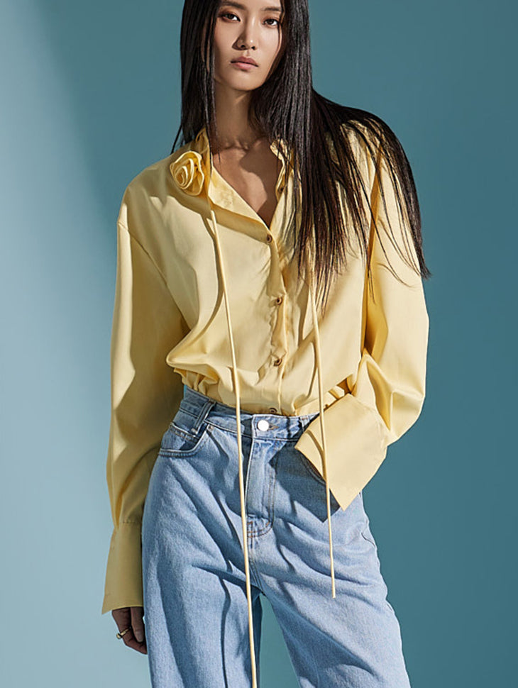 B2926 ローズマンダリンカラーブラウス(ストラップセット)