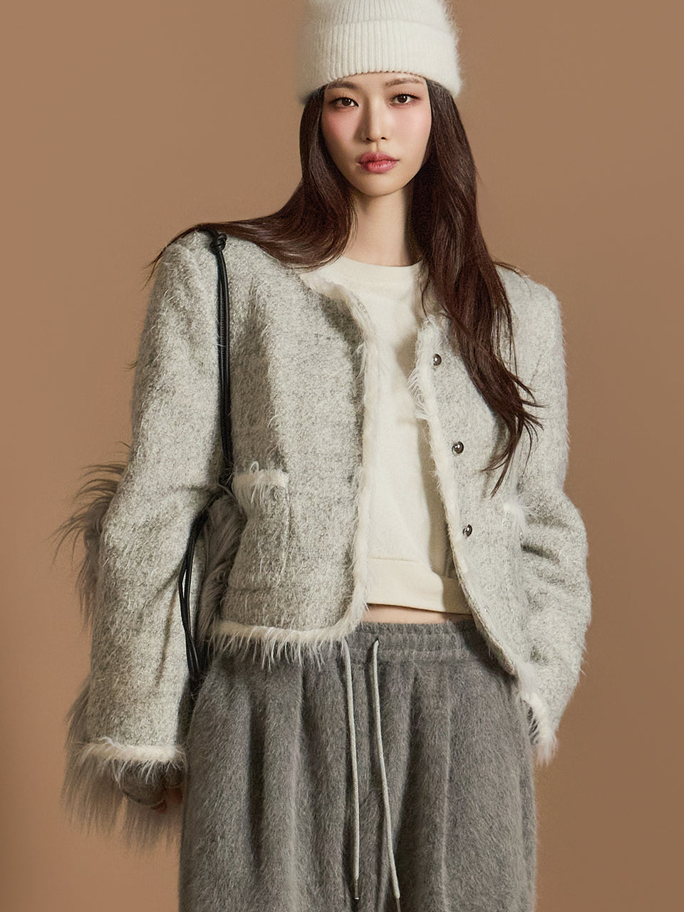 J2567 粗花呢羊毛夹克