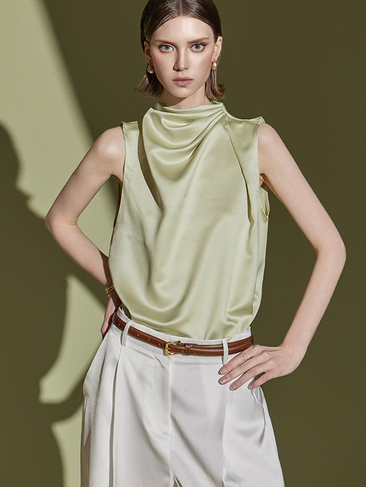 B2955 カウルネックブラウス