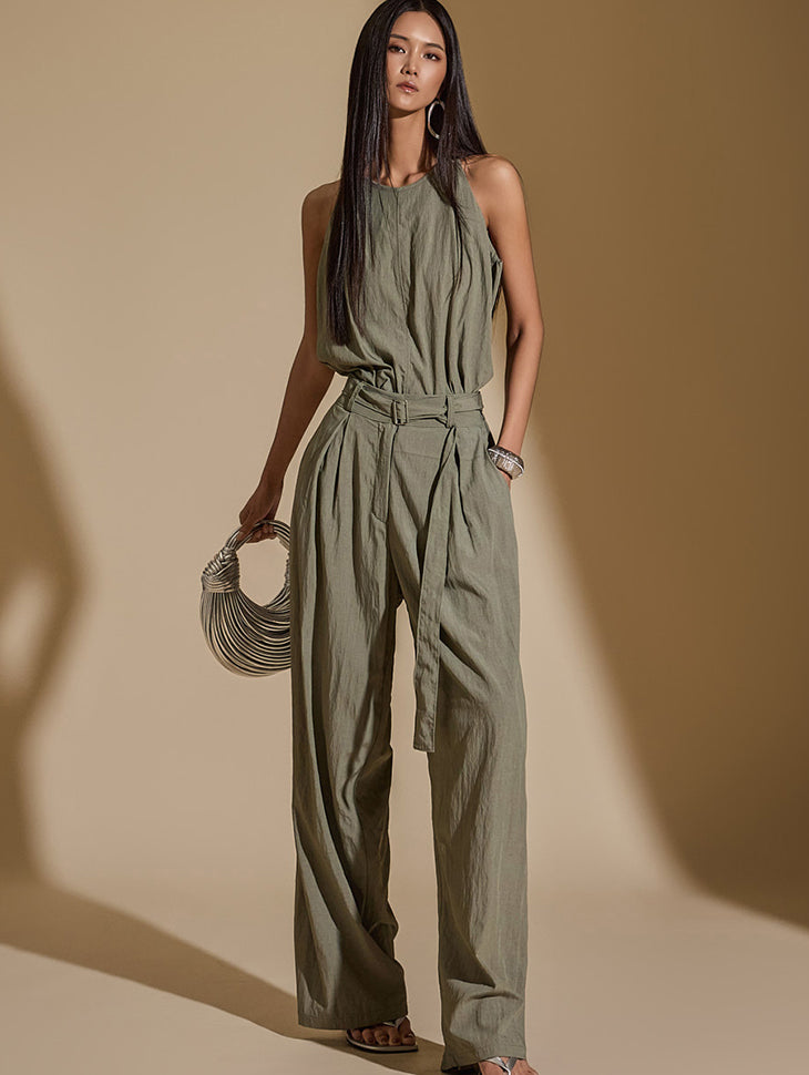 TP1904 无袖上衣和裤子套装