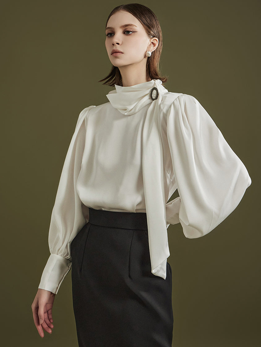 B2903 立方围巾衬衫