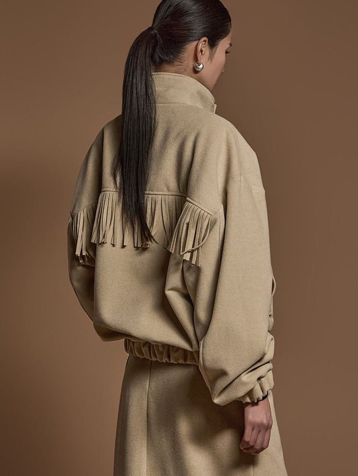 J2578 流苏绗缝套头衫